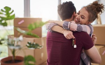 Image of a couple being happy buying their new home as the main image for Jameson and Partners estate agent blog post about 30 year mortgages