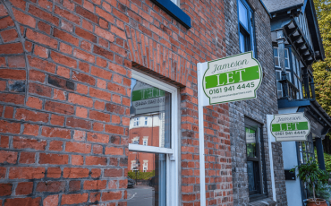 An image of two rental properties with Jameson and Partners LET signs on the outside, to accompany an article about the Renters' Rights Act